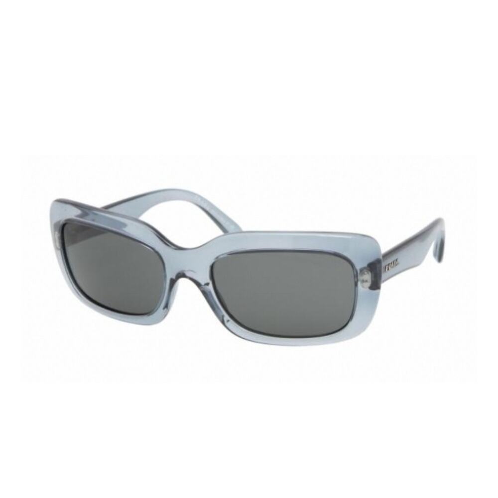 Perfect Vintage Prada SPR23M Sunglasses Transparent Gray-Blue Rectangle Frames - Picture 4 of 9